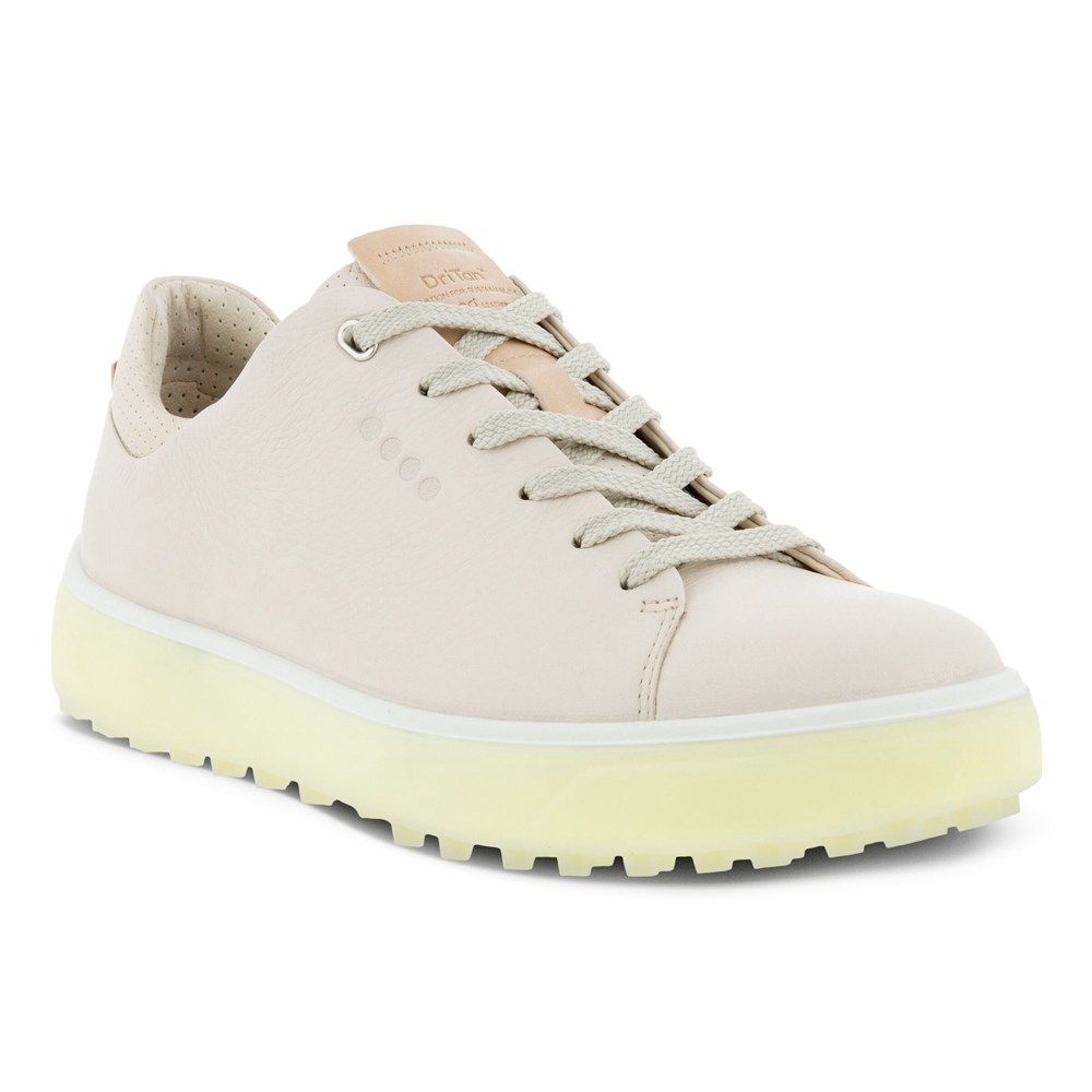 ECCO Womens Golf Shoes Beige - Tray Laced - YPD-086453